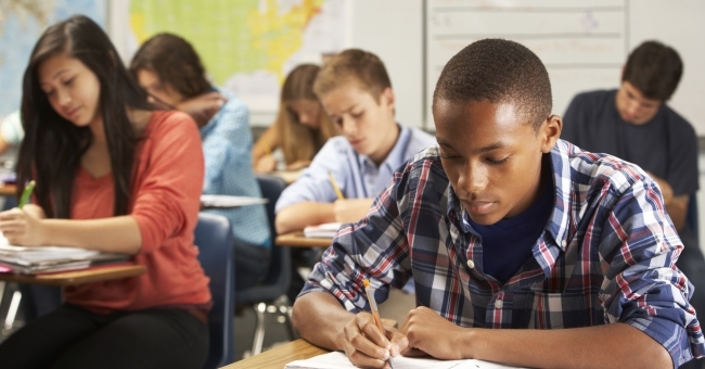 students in class